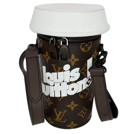 Louis Vuitton Coffee Sleeve Cozy With Authentic Canvas and 