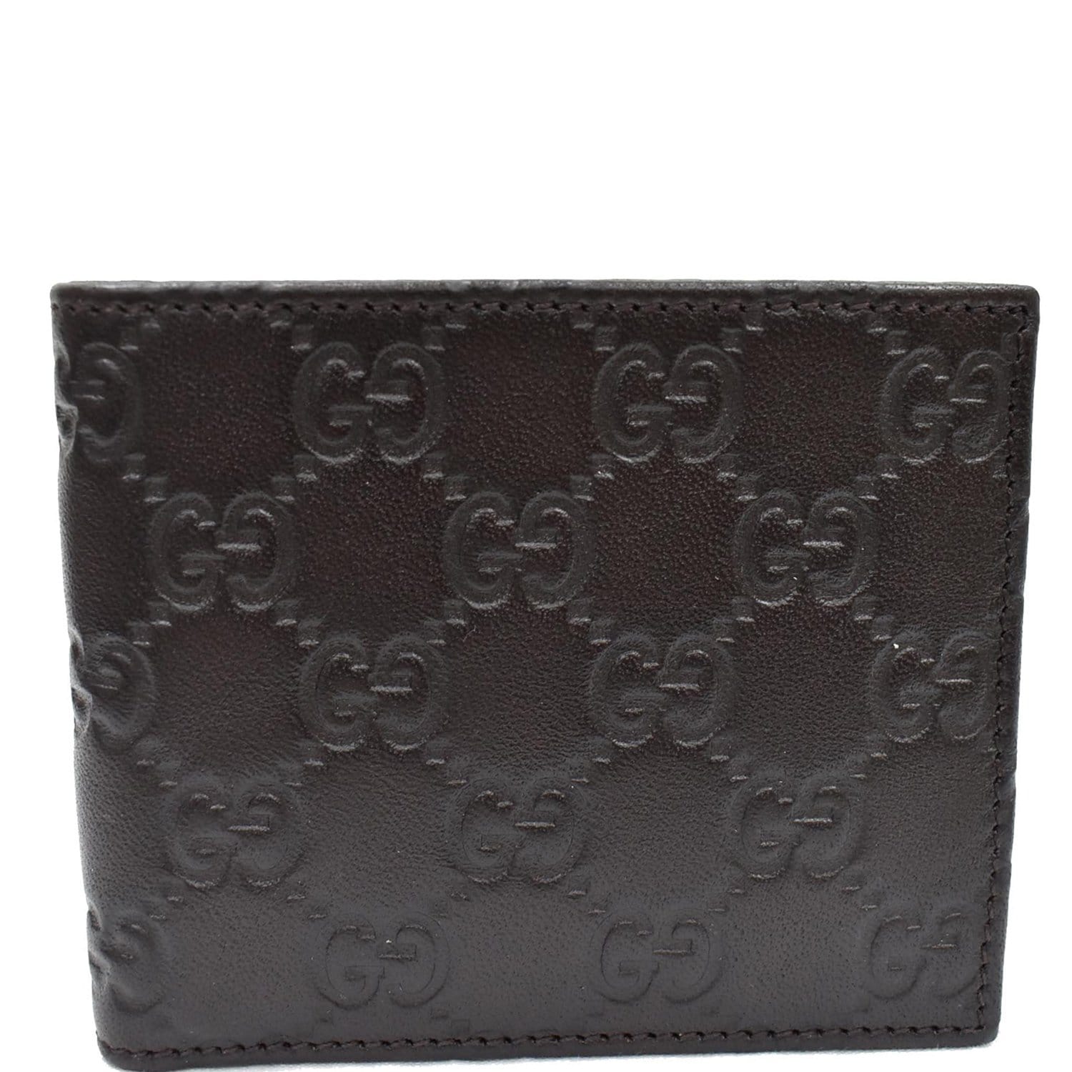 Wallet with embossed Gucci logo in black leather