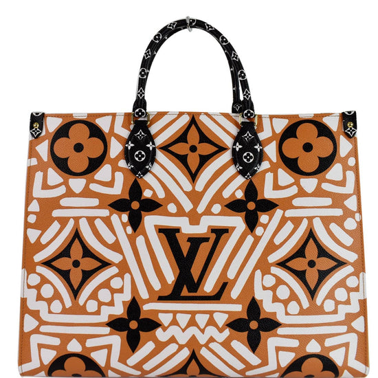 LOUIS VUITTON caramel MONOGRAM GIANT 2020 CRAFTY ONTHEGO GM Bag at 1stDibs   louis vuitton on the go gm black, lv crafty on the go, lv on the go small  size