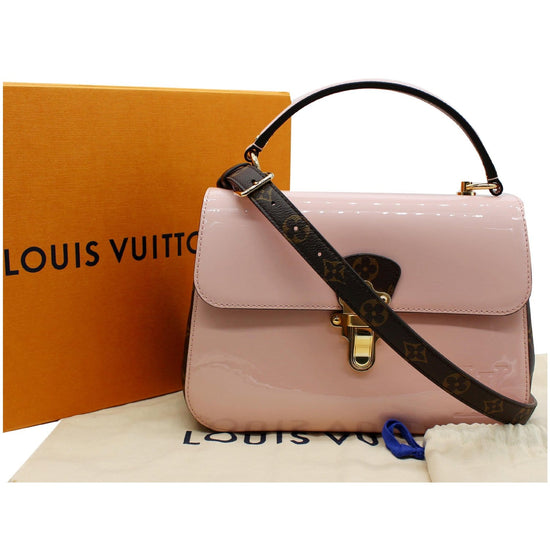 Louis Vuitton patent calf skin monogram cherry wood pm Women Hand