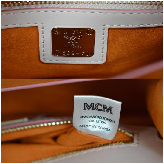 $950 MCM Patricia Visetos crossbody pink Leather Bag MWSAAPA09QH001