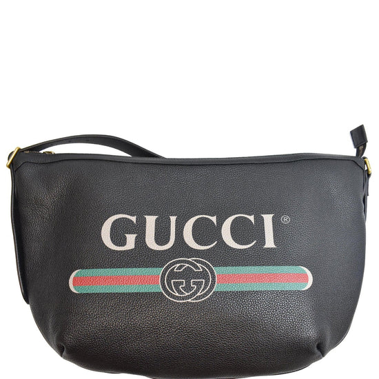 Gucci Leather Logo Half Moon Messenger Bag (SHF-21798) – LuxeDH