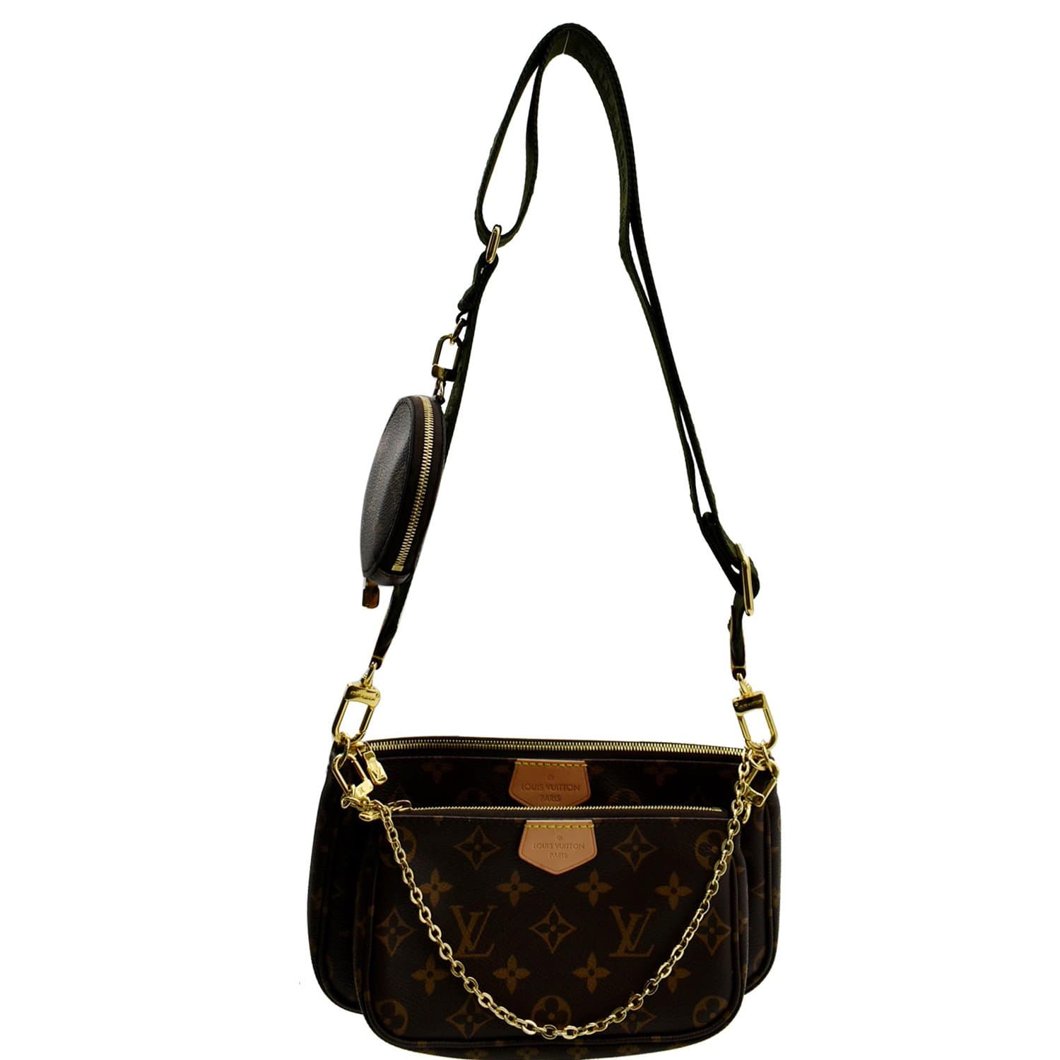 Louis Vuitton Multi Pochette Accessories Monogram Canvas with Khaki St