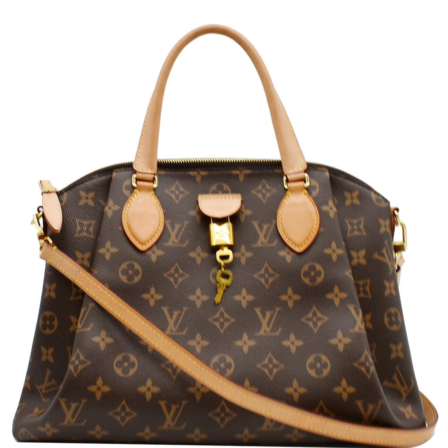 Louis Vuitton Rivoli Bag MM Monogram Brown in Coated Canvas with Gold-tone  - US