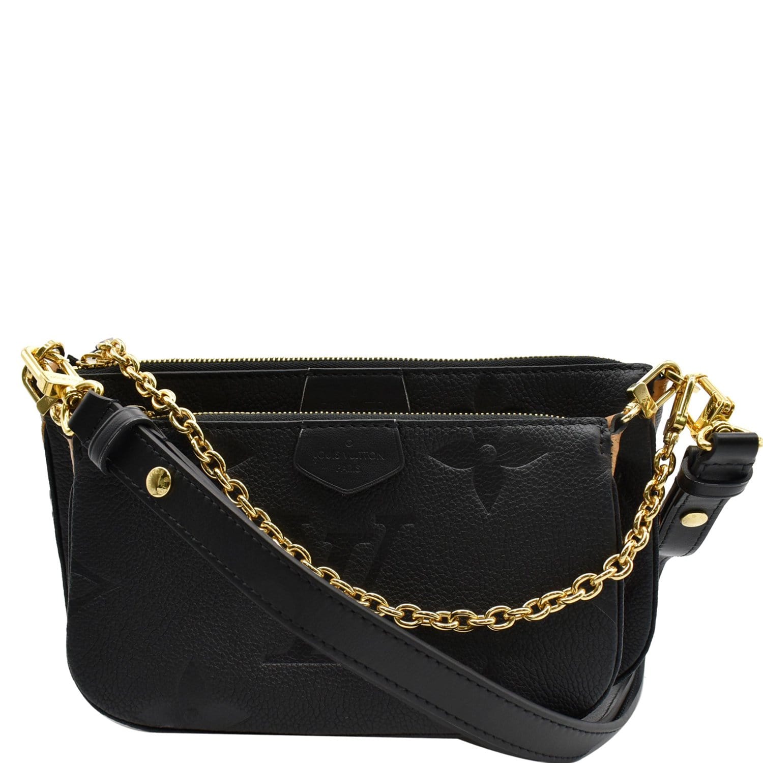 Louis Vuitton Multi Pochette Monogram Empreinte Shoulder Bag Black