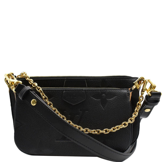 Louis Vuitton Multi Pochette Monogram Empreinte Shoulder Bag Black