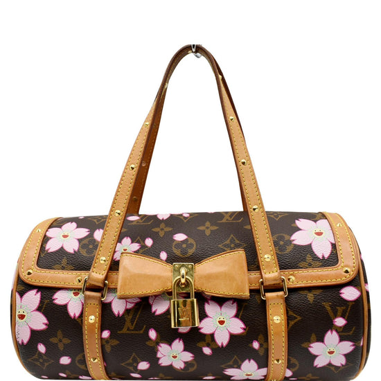 Louis Vuitton Papillon Handbag Limited Edition Cherry Blossom Monogram Brown