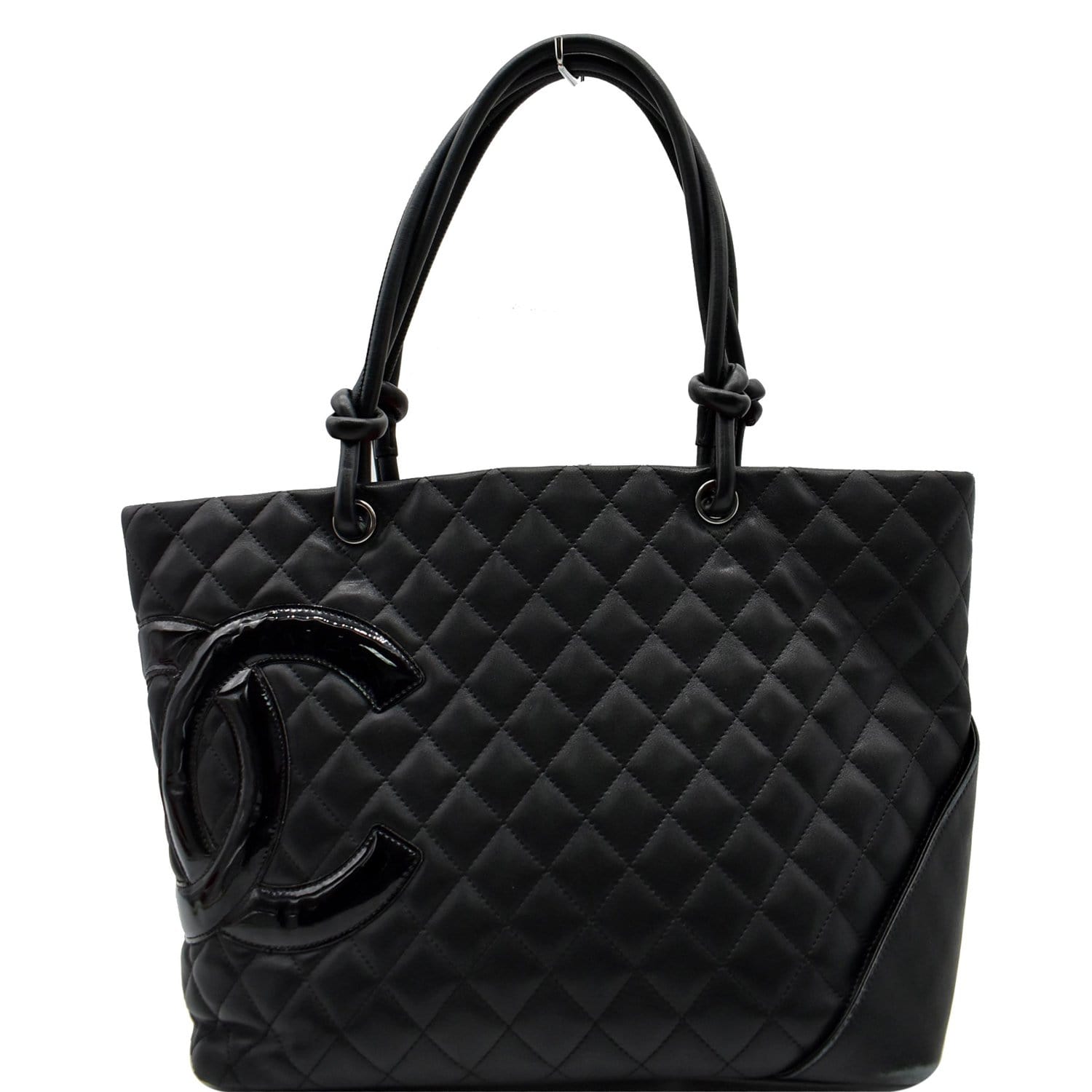 Chanel Black Quilted Leather Cambon Ligne Pochette at 1stDibs