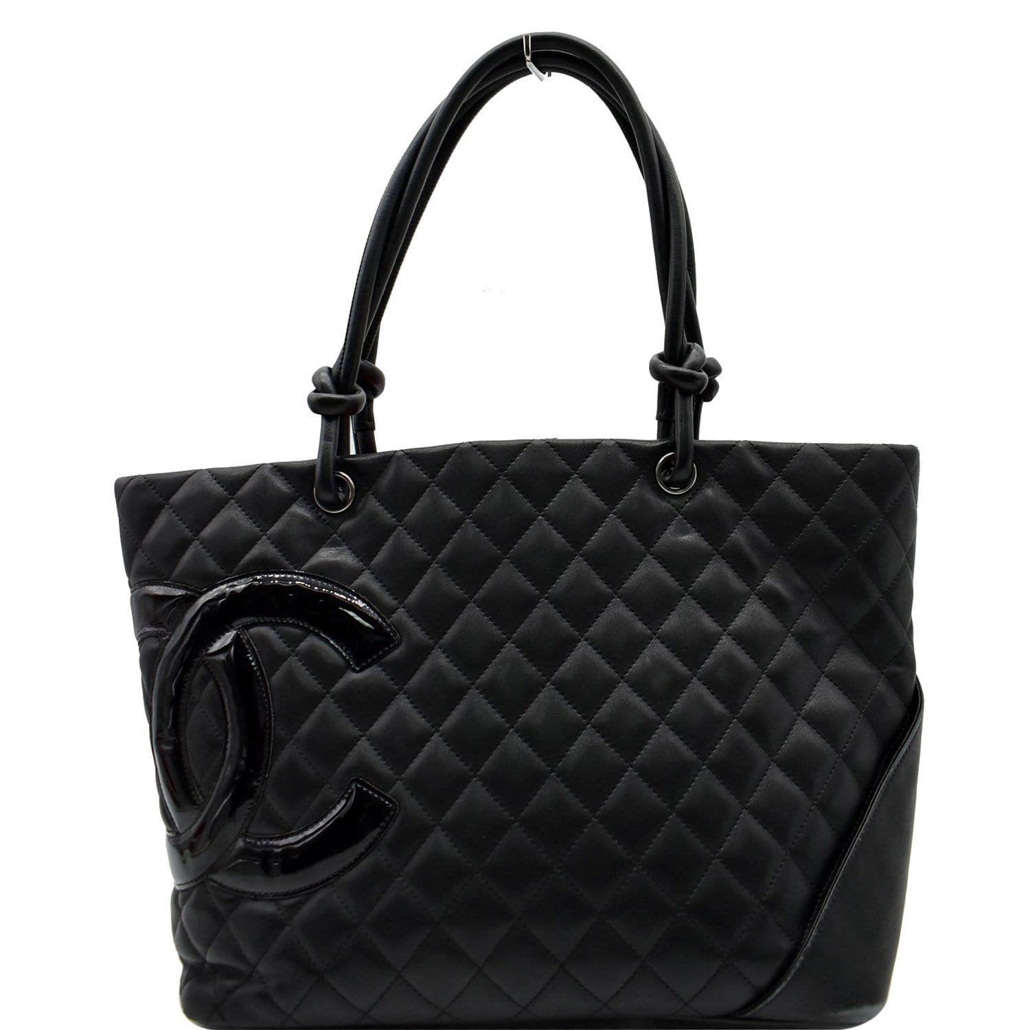 Chanel Black Calfskin Leather Quilted XL Tote Bag