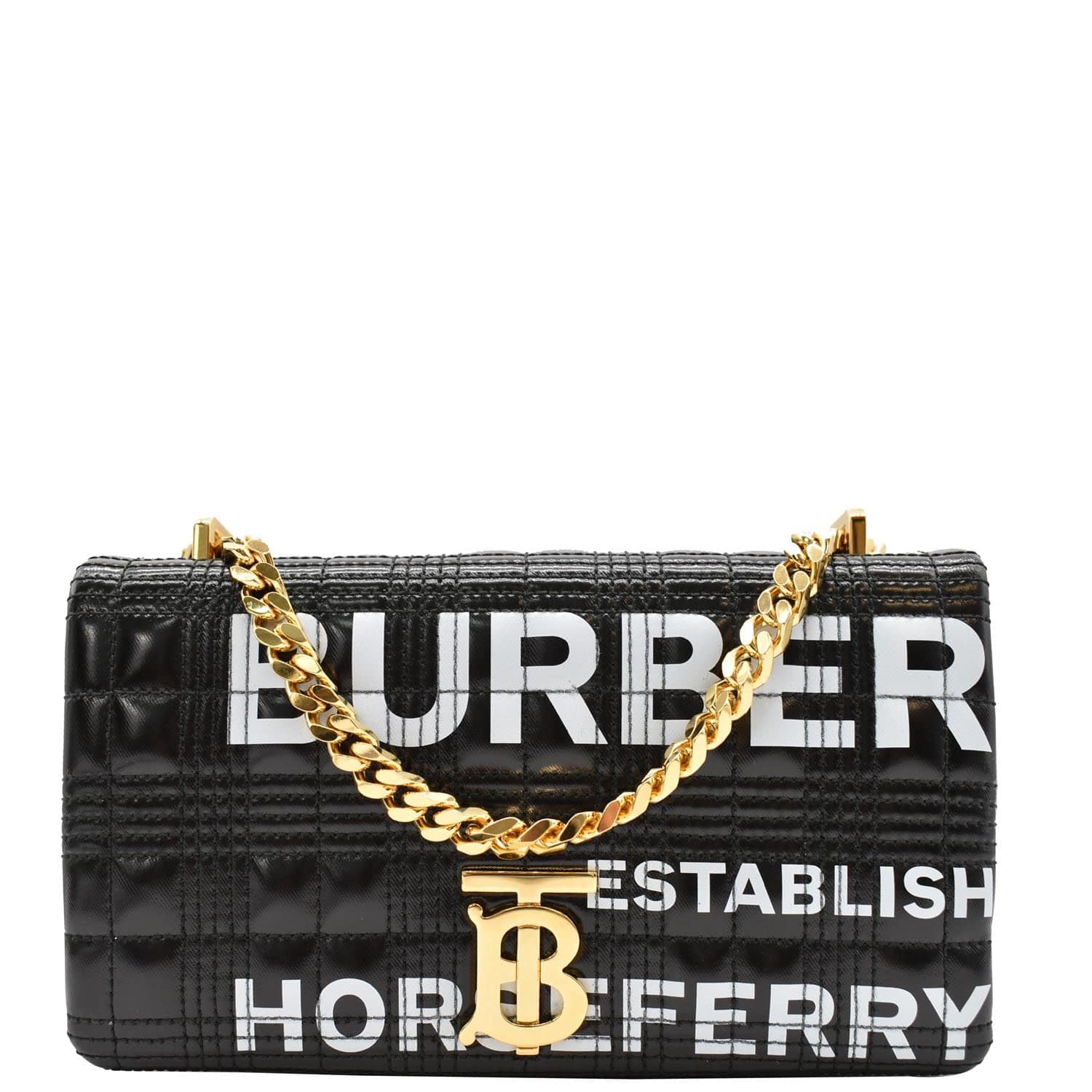 BURBERRY: Lola quilted leather bag - Black