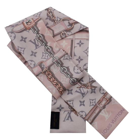 Louis Vuitton Louis Vuitton Pink & Navy Monogram Flowers Silk Bandeau