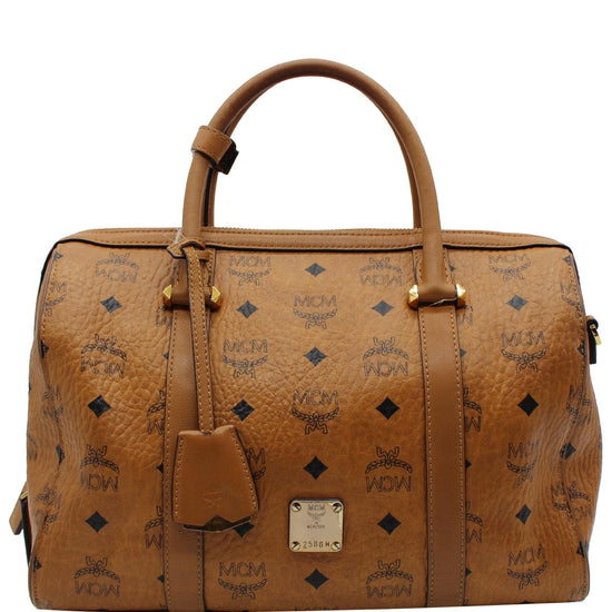 Boston leather handbag MCM Camel in Leather - 36096007