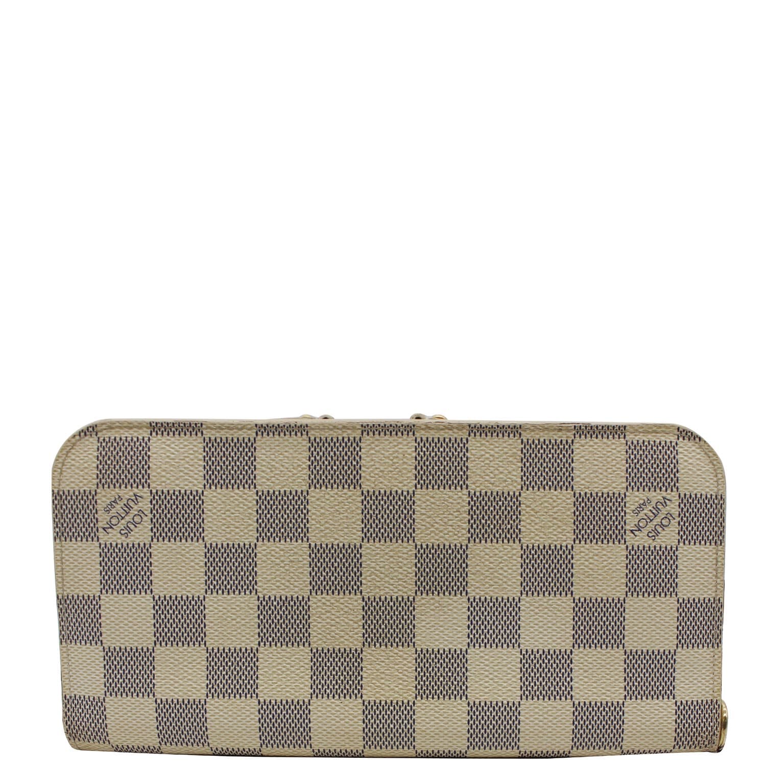 Louis Vuitton Wallet Damier Azur LV Signature Logo Ivory Gold Light Pink  Bifold