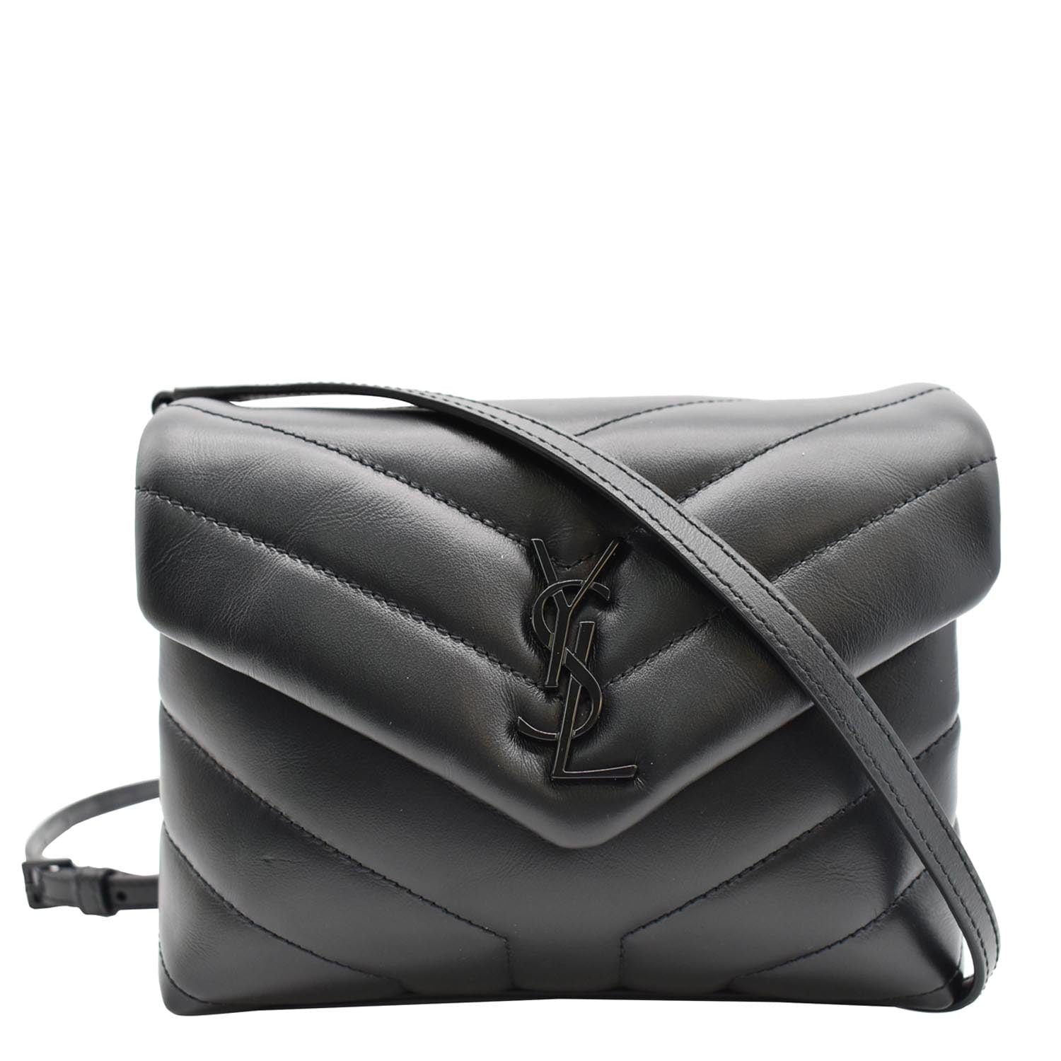 Loulou leather crossbody bag Saint Laurent Black in Leather - 28896753