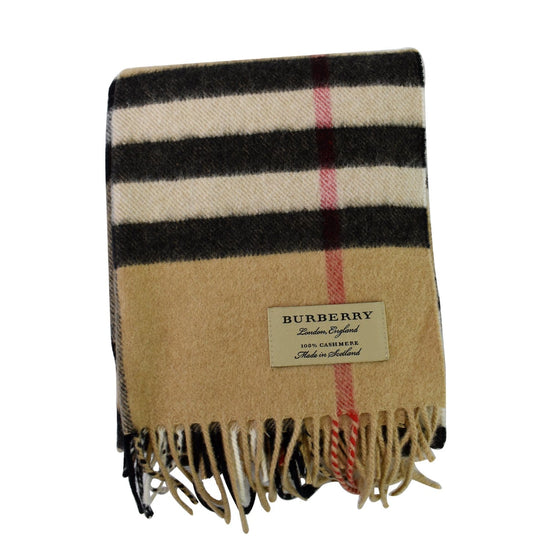 Burberry Red Nova Check Cashmere Classic Scarf 9bur1224 – Bagriculture