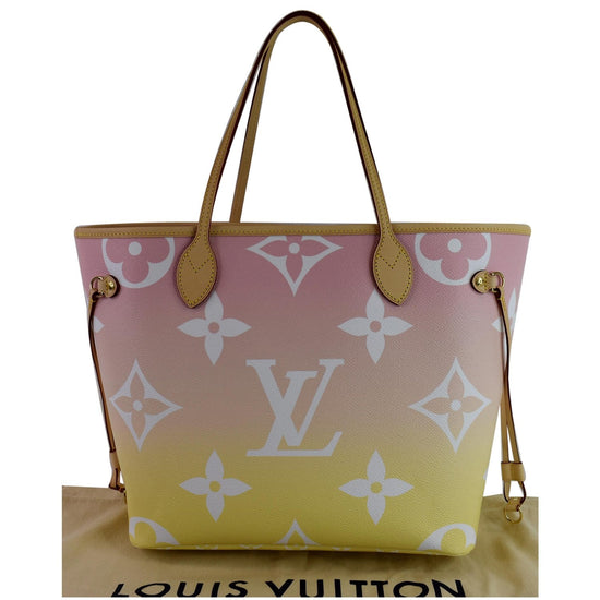 LOUIS VUITTON Monogram Giant By The Pool Neverfull MM Light Pink 719937