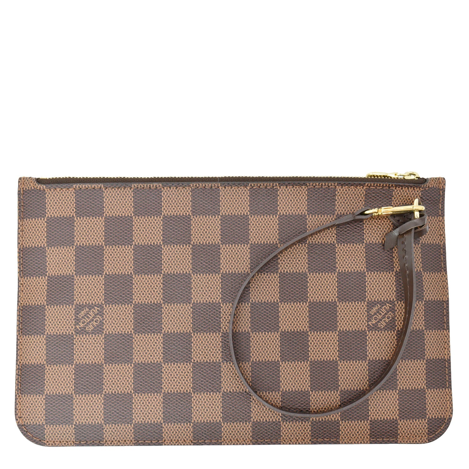 LV Leather Checkers Wallet for Men