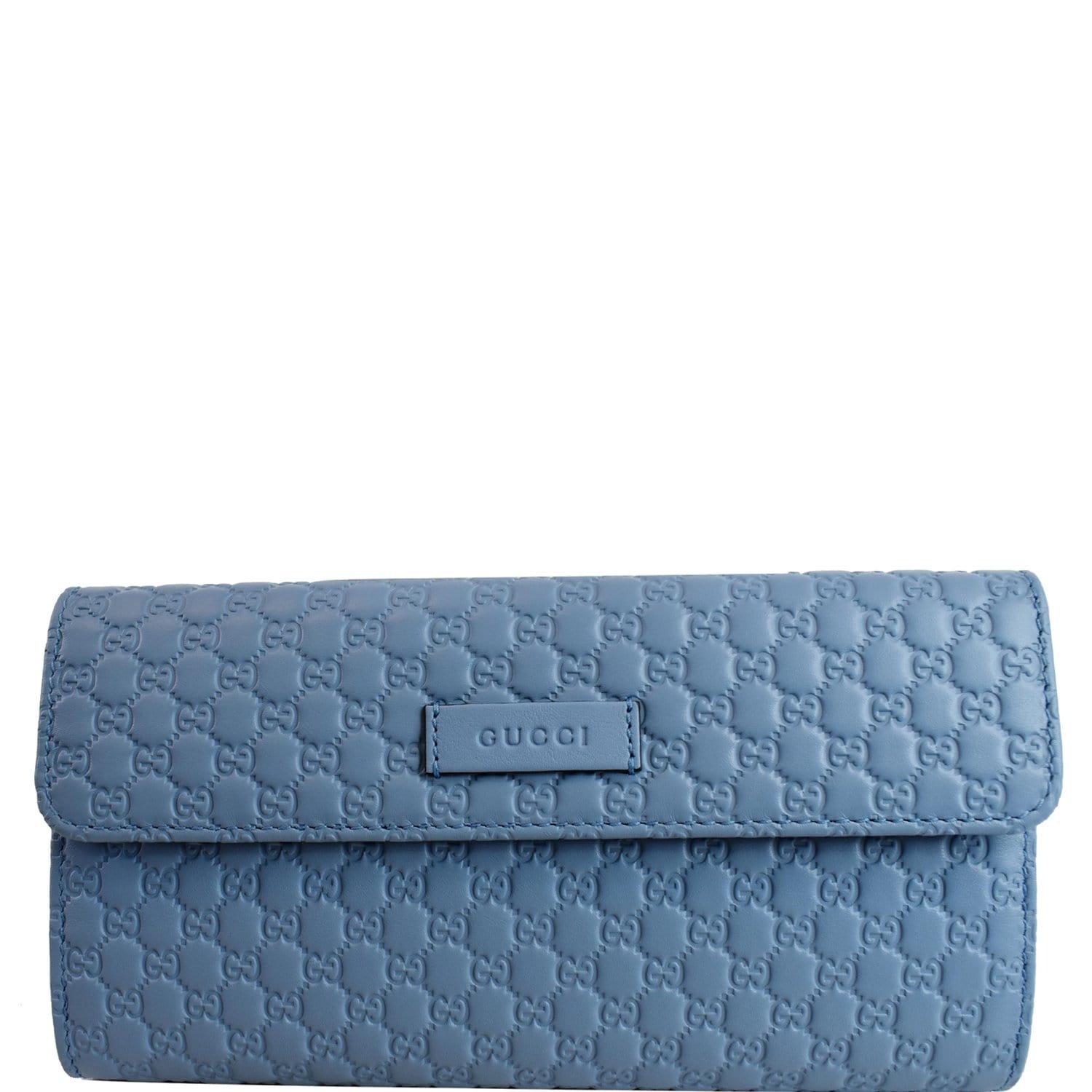 Gucci Blue Leather Flap Continental Wallet Gucci