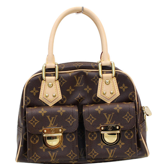 Manhattan leather handbag Louis Vuitton Brown in Leather - 35013685
