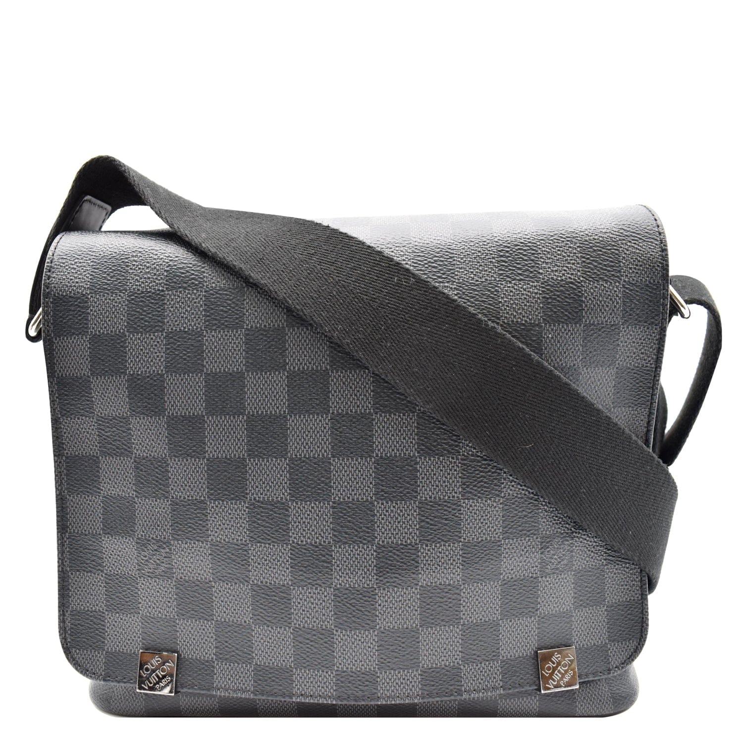 Louis Vuitton District PM Messenger Bag Damier Graphite Black in Canvas  with Silver-tone - US