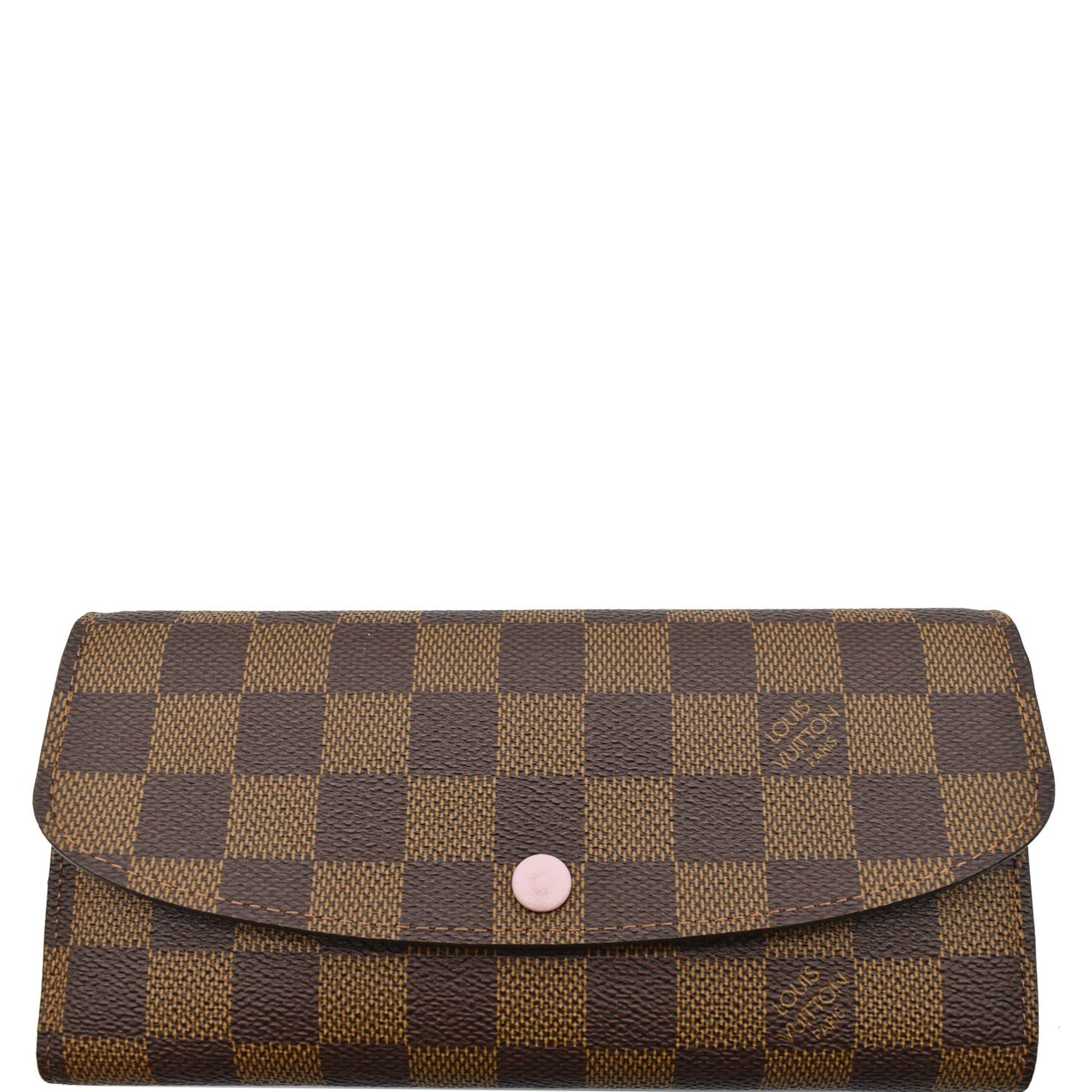 LOUIS VUITTON Emilie Wallet Rose Ballerine Damier Ebene