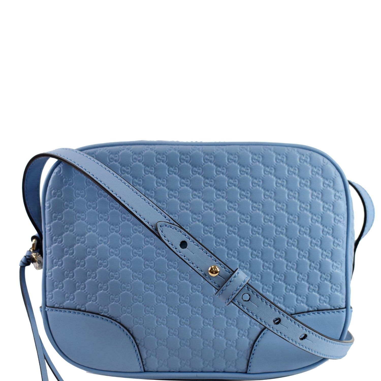 Gucci GG Supreme Bree Camera Crossbody Bag in Caspian Blue NEW