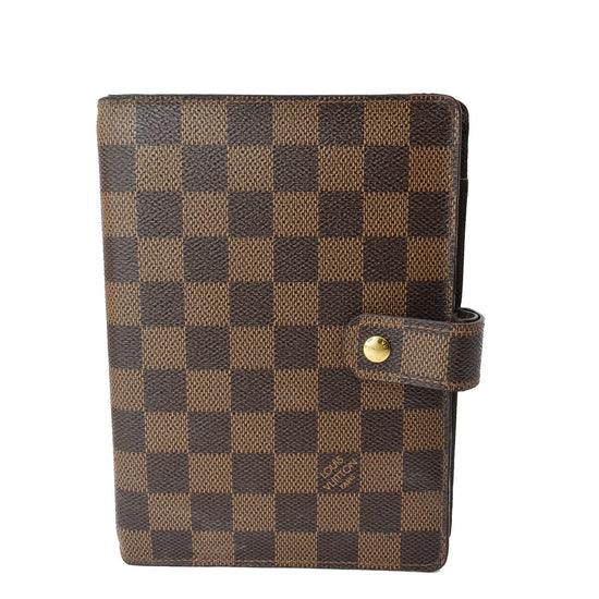 LOUIS VUITTON LARGE RING AGENDA COVER DAMIER EBENE, Luxury, Accessories on  Carousell