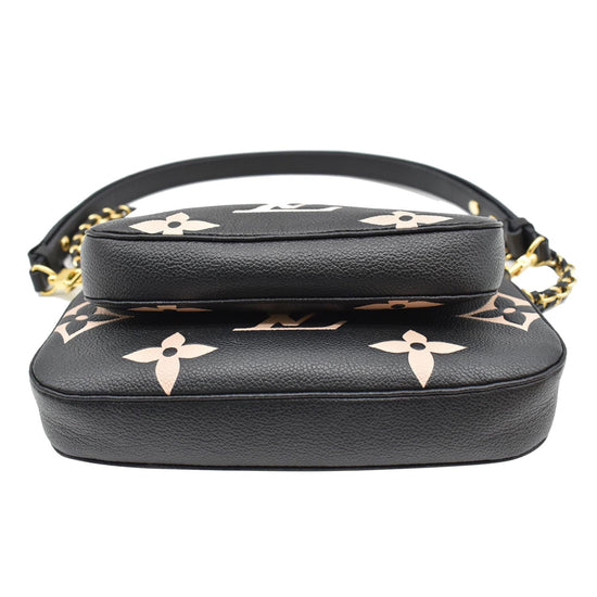 Louis Vuitton Bi-Color Black/Cream Monogram Empreinte Leather Multi Accessories Pochette Bag