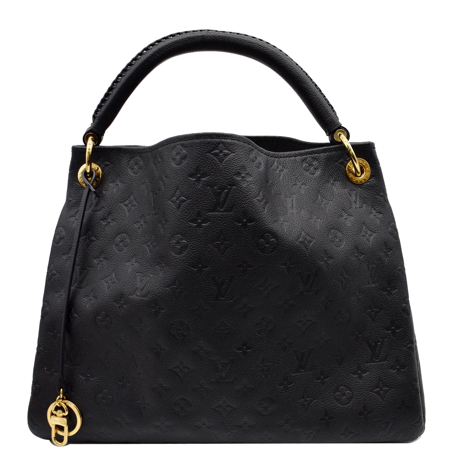 LOUIS VUITTON Artsy MM Empreinte Leather Hobo Bag Black