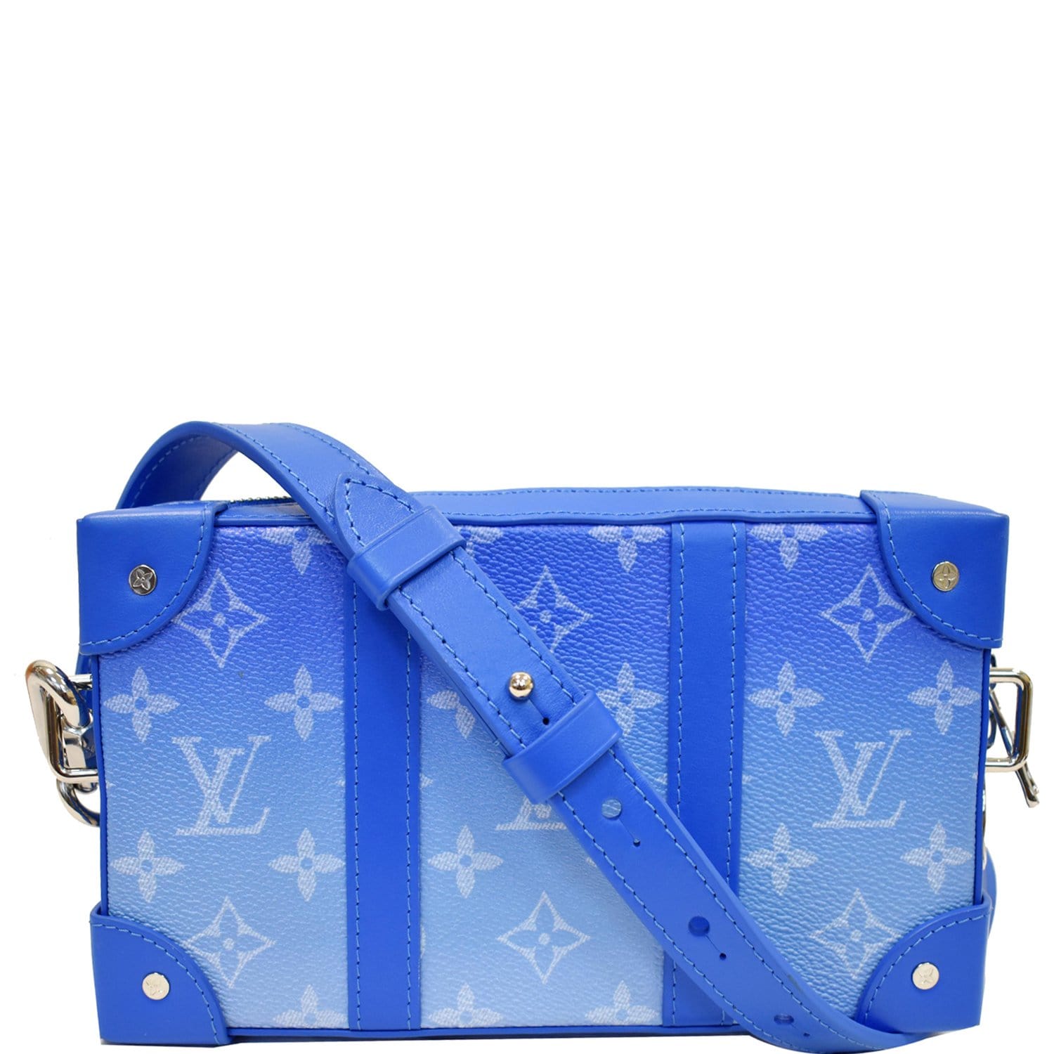 Vertical Soft Trunk Crossbody bag in Monogram Coated Canvas, Lacquered  Metal Hardware