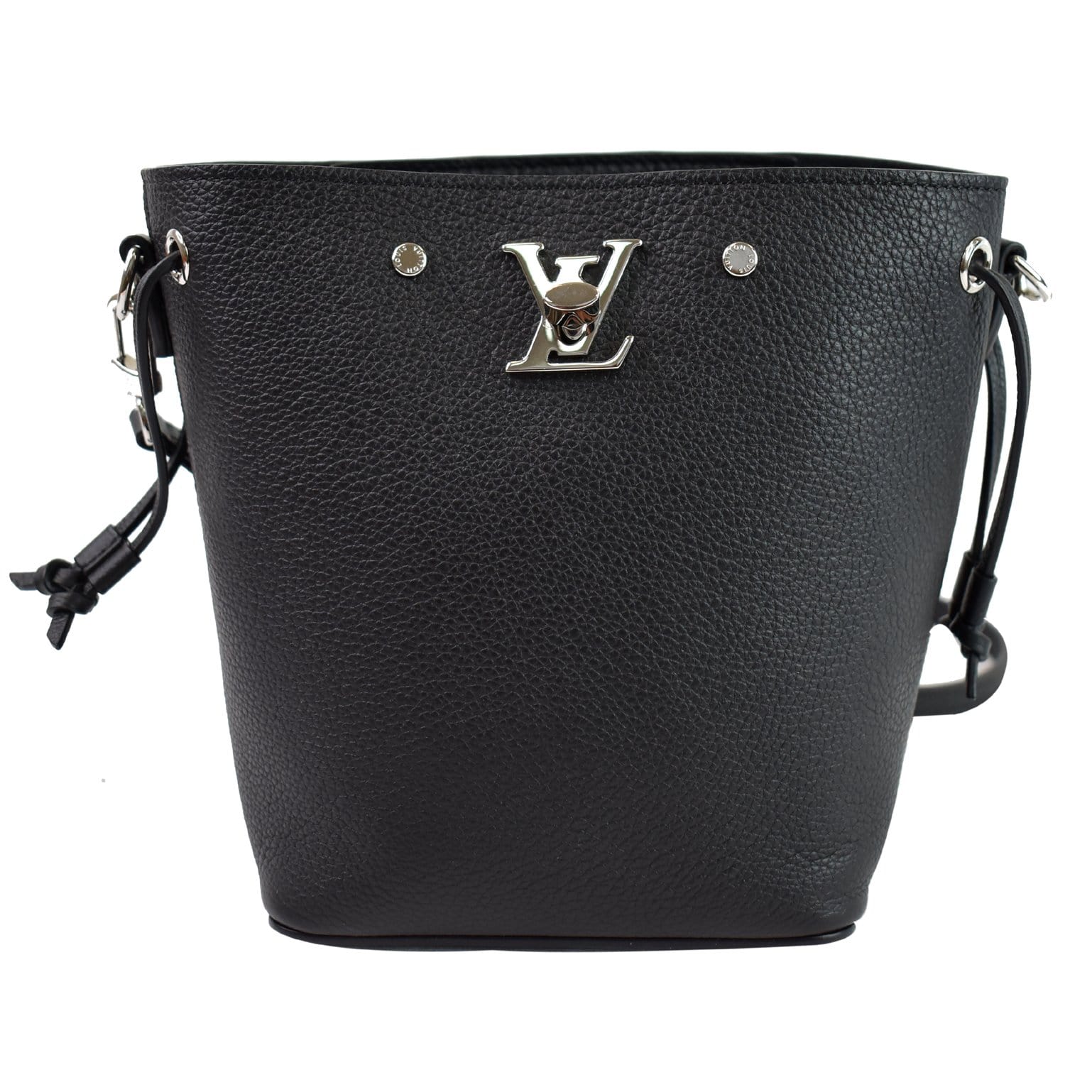 Louis Vuitton Black Nano Lockme Bucket Bag