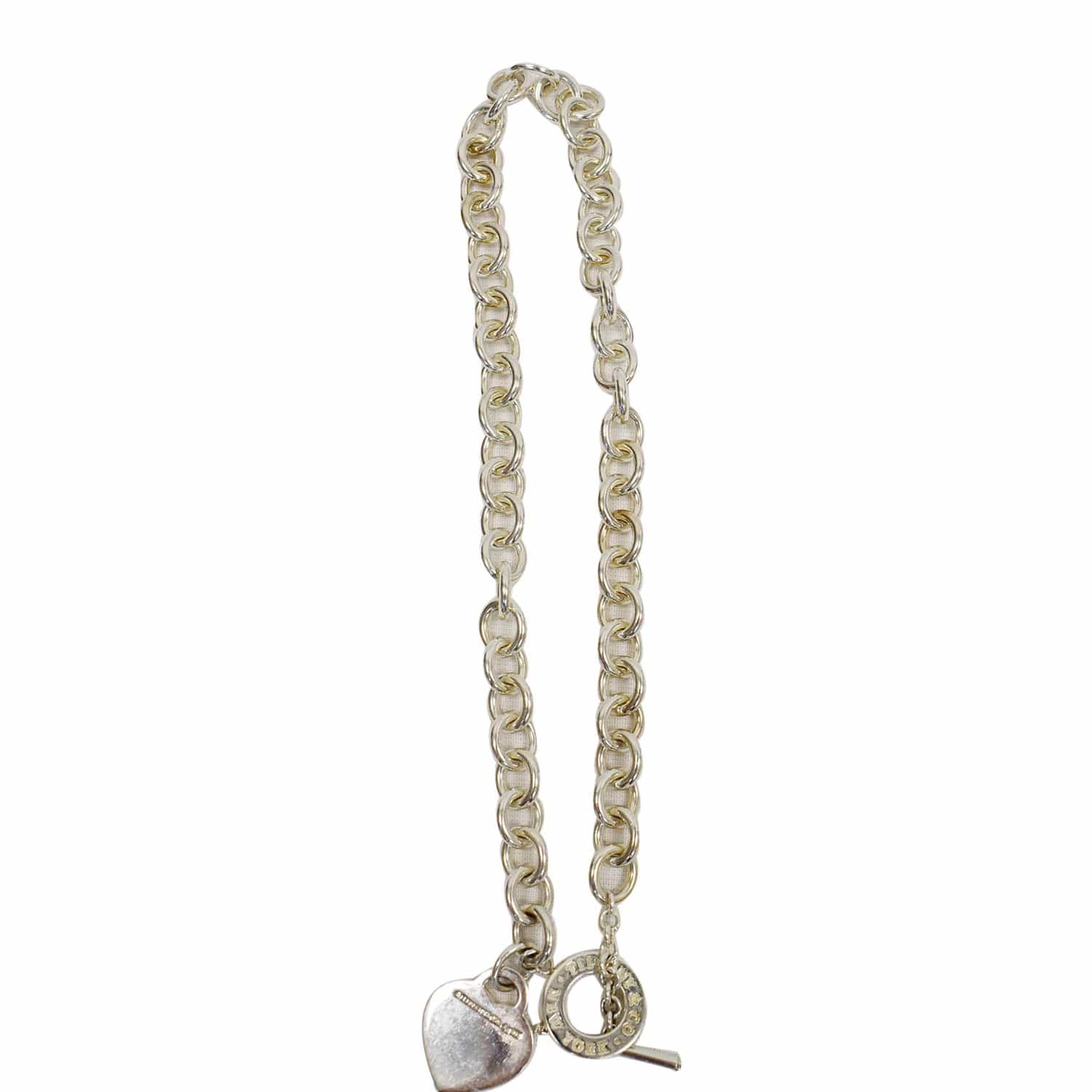 Return to Tiffany Heart Tag Toggle Necklace in Silver