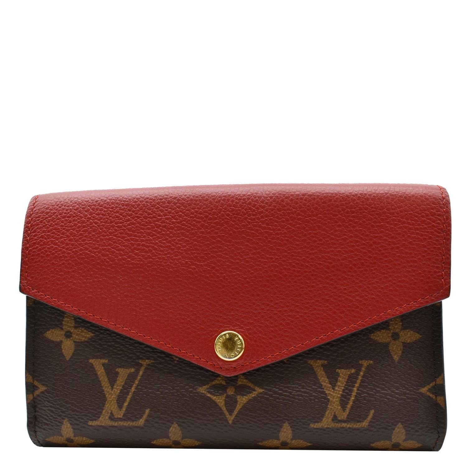 LOUIS VUITTON Pallas Compact Monogram Canvas Wallet Cerise