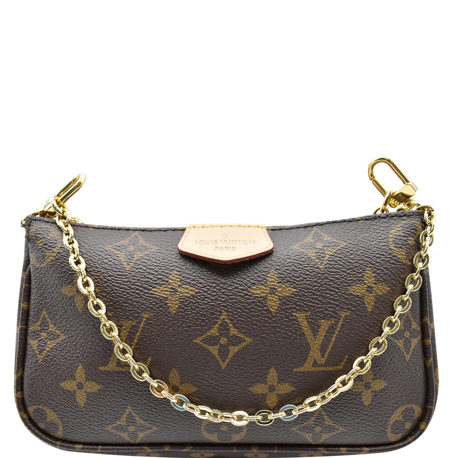 Authentic New Louis Vuitton Classic Monogram Canvas Mini Pochette Clutch Bag