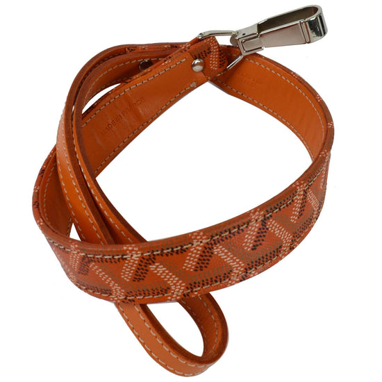 GOYARD Dog Collar Orange Monogram Coated Canvas Leather Goods