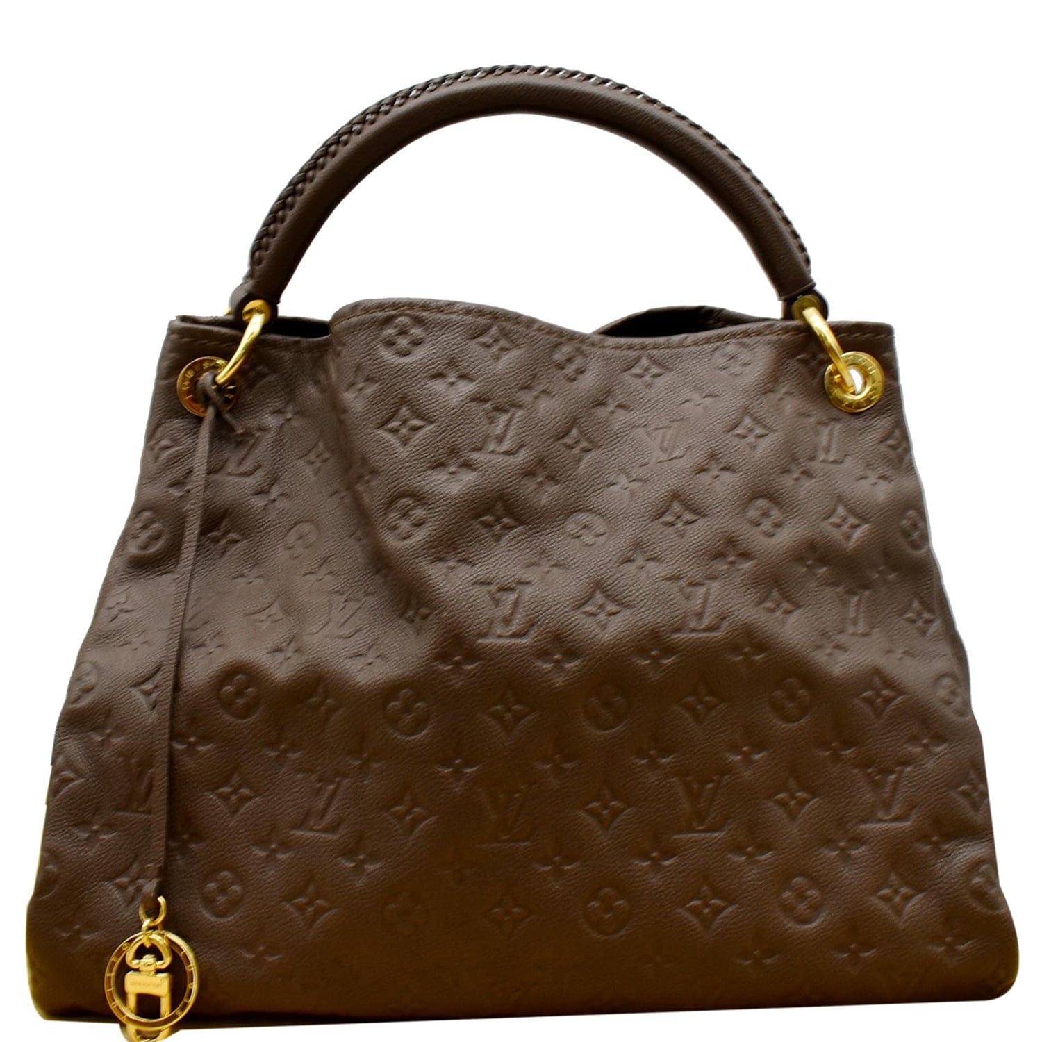 100% Authentic LOUIS VUITTON Artsy MM Brown Empreinte Leather Hobo Shoulder  bag