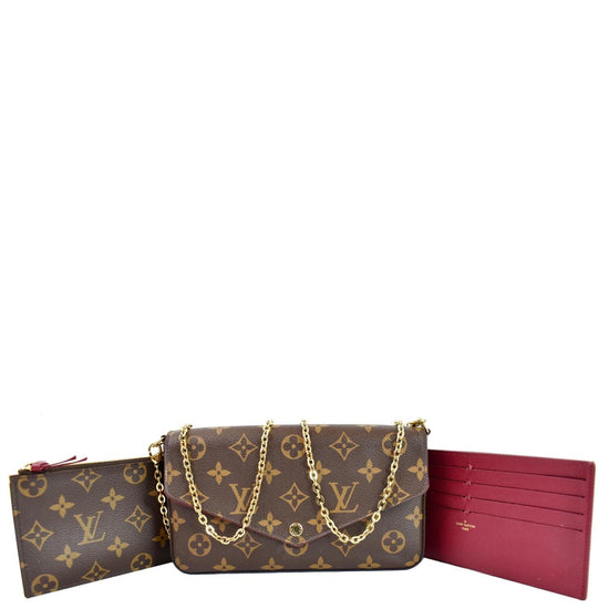 LOUIS VUITTON Monogram Pochette Felicie Chain Wallet, FASHIONPHILE