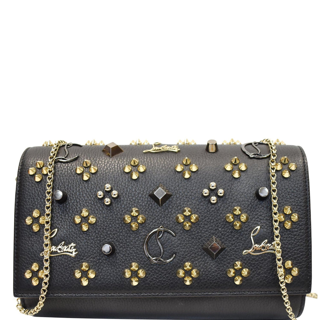 Louis Vuitton Paloma Embellished Leather Chain Clutch Bag