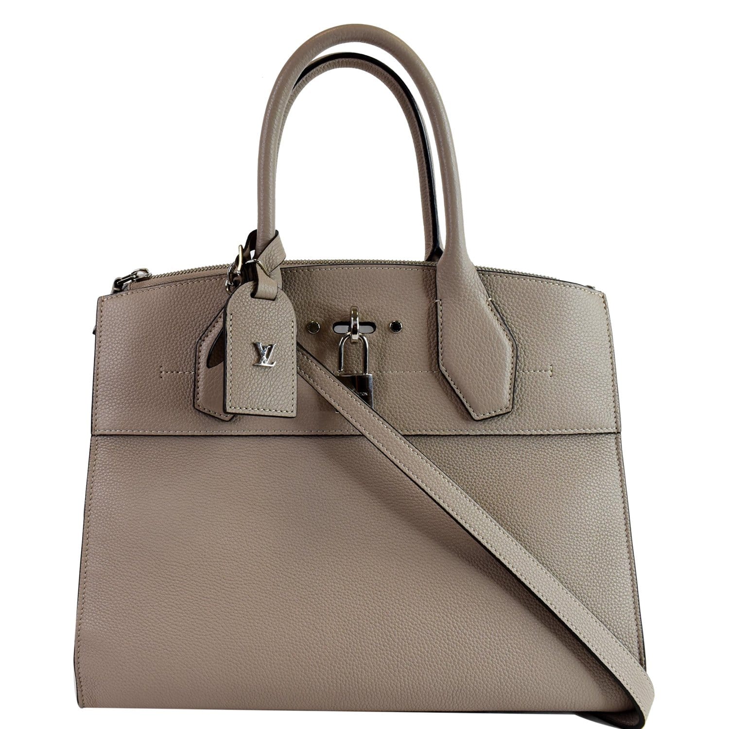 City Steamer Louis Vuitton on my side Grey Leather ref.179737 - Joli Closet