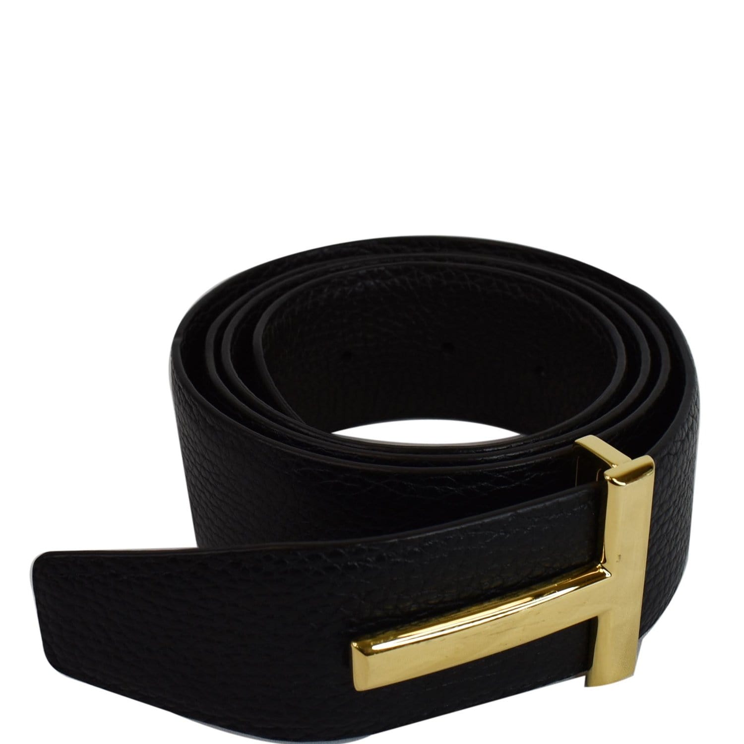 TOM FORD T Icon Reversible Leather Belt Black Size 95