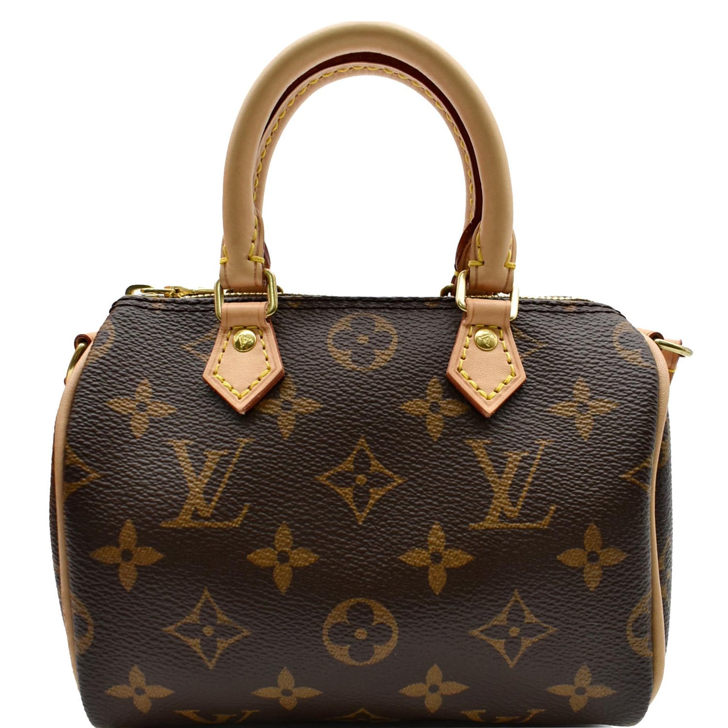 Louis Vuitton Speedy Bandouliere Monogram Nano Brown in Coated Canvas - US