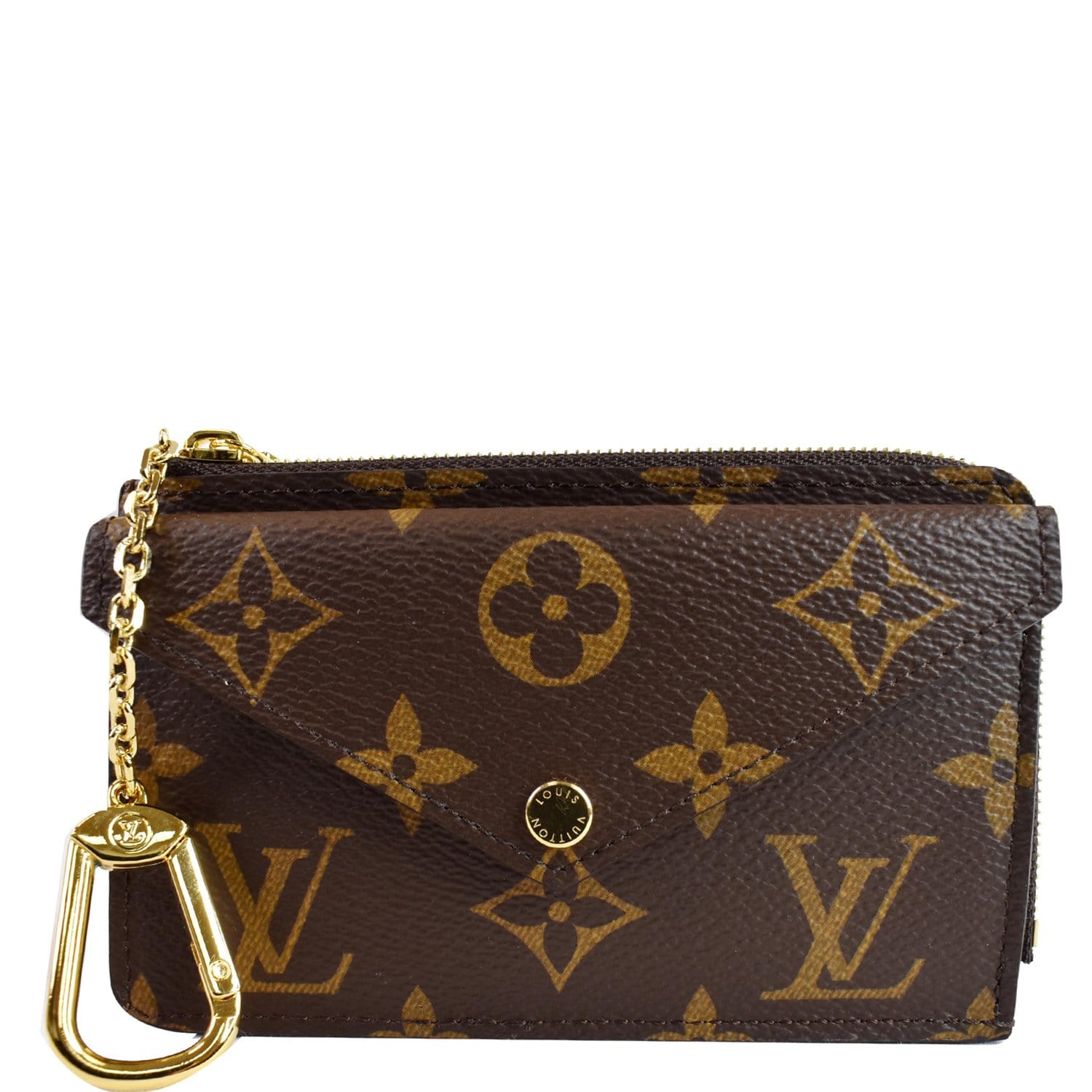 LOUIS VUITTON Card Holder Monogram Canvas Brown