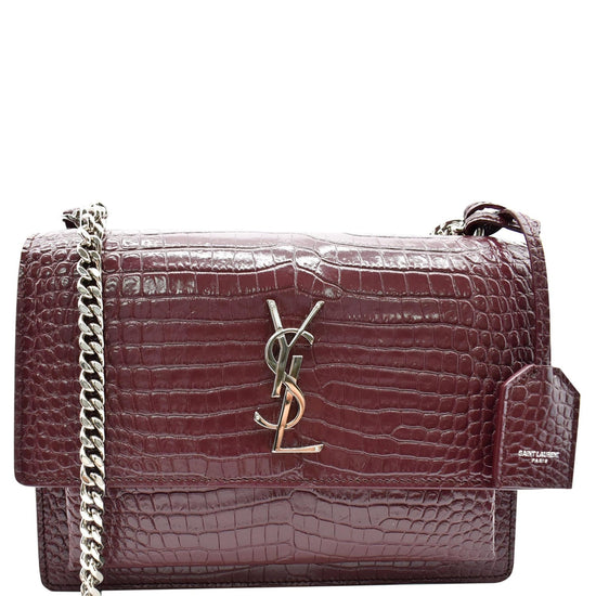Sunset leather crossbody bag Saint Laurent Red in Leather - 26173123