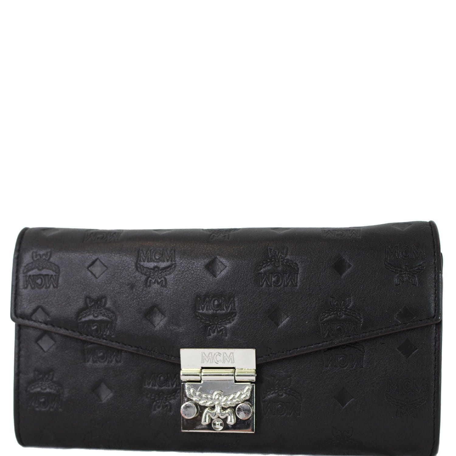 MCM Black Leather Flap Crossbody Bag