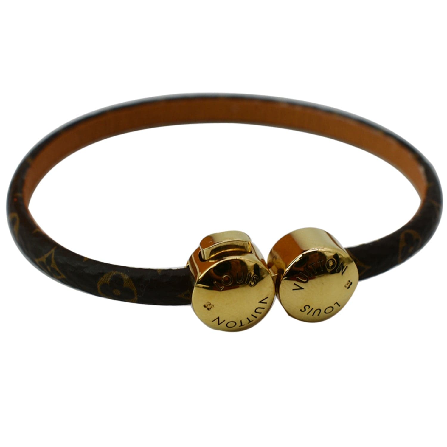 LOUIS VUITTON Historic Mini Monogram Canvas Bracelet Brown