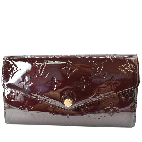 Louis Vuitton Wallet Sarah Monogram Vernis Amarante in Patent Leather with  Gold-tone - US