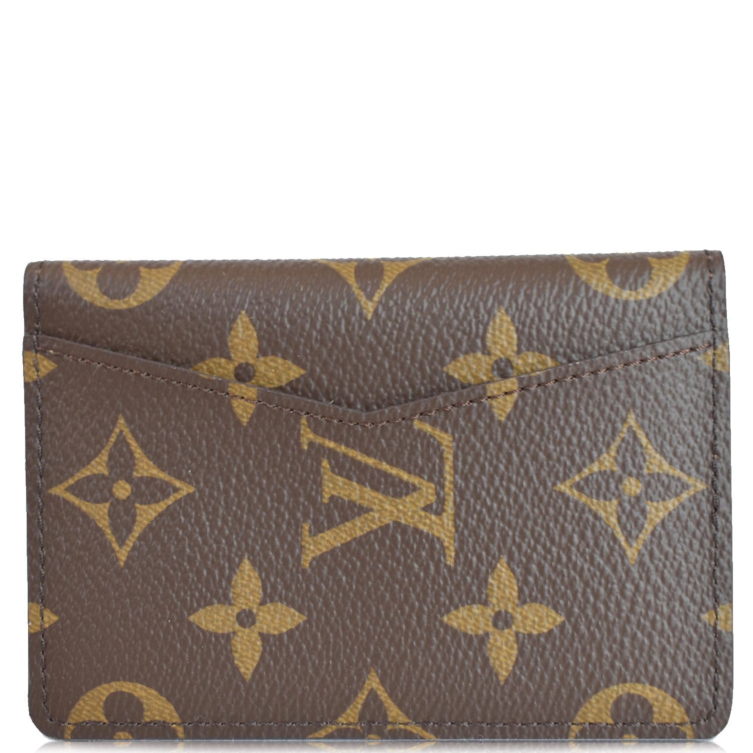 LOUIS VUITTON Pocket Organizer Monogram Canvas Wallet Brown-US