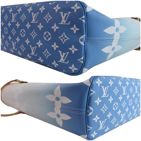 Louis Vuitton Neverfull NM Tote Limited Edition Cities by The Pool Monogram Watercolor Giant GM Blue