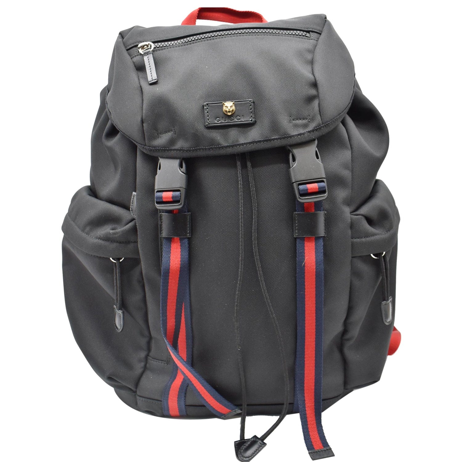 Gucci Techco Black Canvas Backpack - THE PURSE AFFAIR