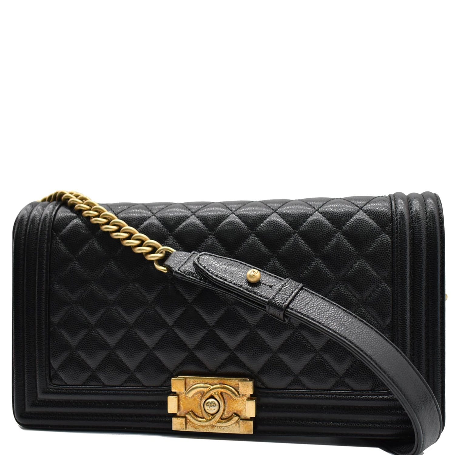 Chanel Medium Boy Flap Caviar Leather Bag DDH